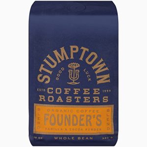 Stumptown Coffee Roasters, Medium Roast Organic Whole Bean Coffee - Founder's Blend Bag with Flavor Notes of Vanilla and Cocoa Powder, 12 Ounce (Pack of 1)