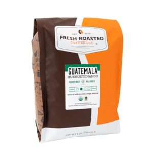 Fresh Roasted Coffee, Organic Guatemala Huehuetenango | 5 lb (80 oz) | Single Origin | Medium Roast | Mold & Mycotoxin Tested, Kosher | Whole Bean