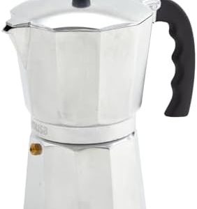 IMUSA USA B120-42V Aluminum Espresso Stovetop Coffeemaker 3-Cup, Silver (Pack of 1)