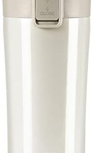 Milton Insulated Coffee mug with lid (10 oz) 300 ml, Travel mug, Spill proof, Leak proof, Vacuum Insulated stainless steel thermal cups for hot and cold drinks, Peach