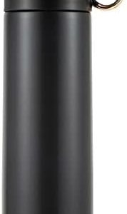 Stainless Steel Insulated Water Bottle,Vacuum Thermoses Cup with Handle & Leakproof Lid,Double Walled Flask Coffee Cup Keep Hot & Cold 12 Hours,Sport Travel Mug BPA Free 17oz (Black)