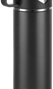 Stainless Steel Thermo 23.7oz Vacuum Insulated Bottle with Cup for Coffee Hot drink and Cold drink water flask.(Black,Single)