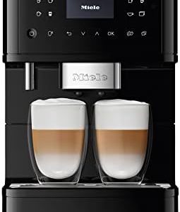 Miele CM 6160 MilkPerfection Automatic Wifi Coffee Maker & Espresso Machine Combo, Obsidian Black - Grinder, Milk Frother