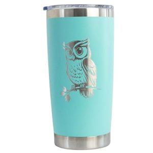 Wise Owl Mug, 20 0z Owl Tumbler Travel Coffee Mug, Cute Owl Lover Gifts for Women/Girls