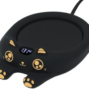 PUSEE Mug Warmer,Coffee Warmer for Desk Candle Warmer Auto Shut Off,Coffee Cup Warmer with 3 Temp Settings,Electric Beverage Warmer Plate for Coffee,Tea,Water Milk and Cocoa(Not Include Cup)