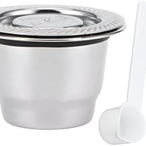 DIY Coffee Machine Supplies Set Stainless Steel Filter, Capsule Spoon, Brush Included