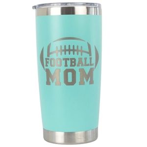 Football Dad & Mom Coffee Tumblers (Teal)