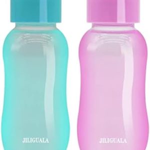 Plastic Coffee Travel Mugs Water Bottle Sports Water Bottle Cup for Milk, Coffee, Tea, Juice Size 350ml (12oz), Blue&Purple Pack Of 2