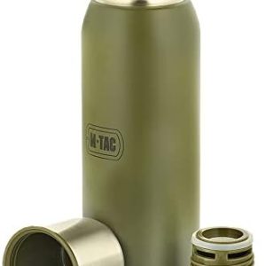 M-Tac Thermo Bottle Type 2 for Cold & Hot Beverages - Stainless Steel Leakproof Vacuum Insulated Flask (Olive, 34 oz)