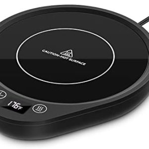 Mug Warmer, Upgrade Coffee Warmer & Cup Warmer for Desk with 3 Temperature Settings, More Hot Coffee Mug Warmer with Timer, 4H Auto Shut Off for Keep Best Flavor for Cocoa, Tea, Water, Milk, Black