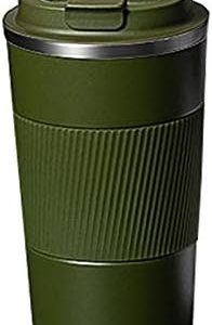 17oz Stainless Steel Vacuum Insulated Coffee Travel Mug for Ice Drink & Hot Beverage, Double Wall Travel Tumbler Cups with Spill Proof Lid for Men and Women (GREEN)