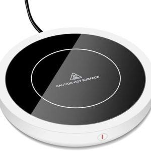 Coffee Mug Warmer for Desk 4H Auto Shut Off, Smart Coffee Cup Warmer with 3 Temperature Setting, Electric Mug Warmer Plate for Coffee, Milk, Tea (White)