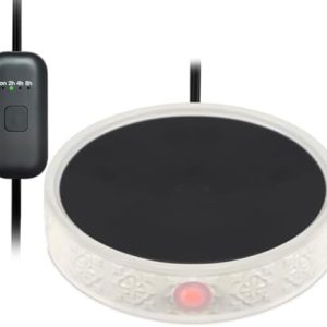 Coffee Mug Warmer for Desk, Electric Candle Warmer with Auto Shut Off, 2-4-8 Hour Timed Smart Cup Warmer for Heating Coffee, Beverage, Milk, Tea and Hot Chocolate(No Cup-White)