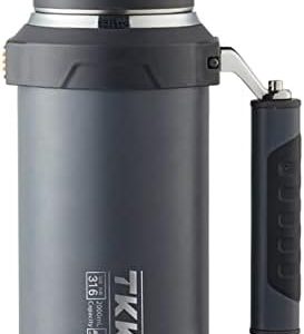 Large Coffee Thermos for Hot Drinks Stainless Steel Thermos 2QT 64oz Vacuum Insulated Bottle With Cup Handle Keeps Liquids Hot And Cold For Up To 24 For Outdoor Gathering Camping