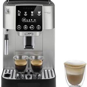 De'Longhi Magnifica Start Automatic Espresso & Coffee Machine with Manual Milk Frother for Latte, Cappuccino, Built-in Grinder, Silver, ECAM22022SB