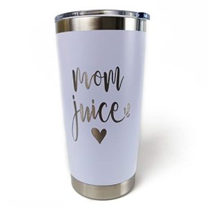 Mom Juice 20 0z Coffee Mug, Mom Travel Mug, Mommy Coffee Mug White, Fun Gifts for Women, Mama Tumbler
