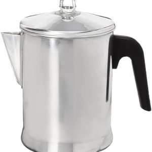 Primula Today Aluminum Stove Top Percolator Maker Durable, Brew Coffee On Stovetop, 9 Cup, Silver