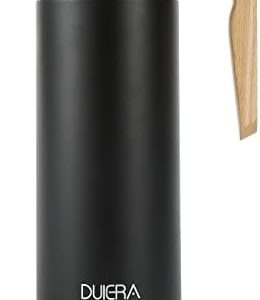 DUIERA 51 oz Coffee Carafe Double Walled Thermal Carafe Stainless Steel Thermos Pot, 1.5 L Beverage Dispenser Keeping Hot/Cold - Black