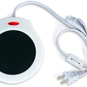 Home&Office Desktop Electric Mug Warmer-Coffee/Tea/Cocoa/Soup-Scented Candles Gift for Winter 1pcs(White and Black (CFW001-White)