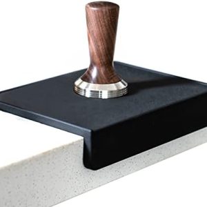 watchget Espresso Tamping Mat, Coffee Tamper Mat, Black Food Grade Silicone Pad, 8Inch X 6Inch Coffee Tamping Mat, Portafilter Mat For Barista Espresso Machine Accessory, Waterproof and Heat Resistant