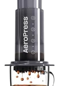 AeroPress Original Coffee and Espresso-style Maker, Barista Level Portable Coffee Maker with Chamber, Plunger, & Filters, Quick Coffee and Espresso Maker