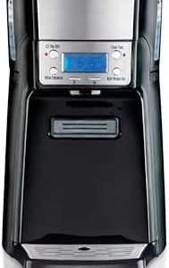 Hamilton Beach One Press Programmable Dispensing Drip Coffee Maker with 12 Cup Internal Brew Pot, Water Reservoir, Black with Chrome (48464)