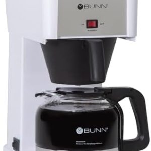 BUNN GRW Velocity Brew 10-Cup Home Coffee Brewer, White