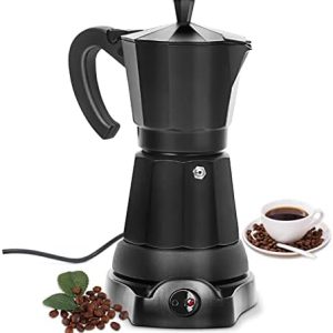 SHANGSKY Coffee Pot Electric Coffe Maker 6 Cup, Espresso Coffee Maker Cafeteras Electricas Italian Coffee Pot Espresso Makers Portable Aluminum Electric Mocha Pot, Coffee Machine Electric Moka Maker