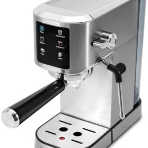 Espresso Machine 20 Bar, Touch Screen Espresso Maker with Steam Milk Frother, Espresso Coffee Machine for Cold Brew Long Coffee, Cappuccino Latte Machine with Removable Water Tank