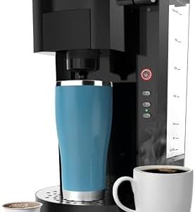 BLACK+DECKER Family Single Serve K-Cup Brewer: Large 50oz Water Reservoir, Versatile Ground Coffee & K-Cup Compatibility, Adjustable Tray for Travel Mugs
