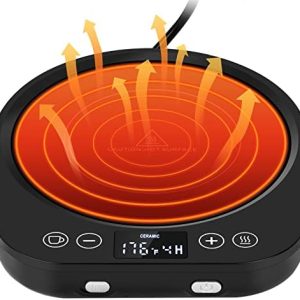 PUSEE Candle Mug Warmer Electric,Auto On/Off Gravity-Induction Coffee Mug Warmer with 9 Temp Settings,1-9 Timer Candle Melter Warmer Beverage Coffee Warmer Practical Portable Warmer for Home & Office