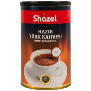 Shazel Instant Turkish Coffee,No Sugar, 8.8oz (250g) Tin - Quick & Easy Preparation, Medium Roast, Ideal for Traditional & Modern Brewing Methods