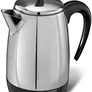 Farberware 8-Cup, Black Percolator, Stainless Steel, FCP280