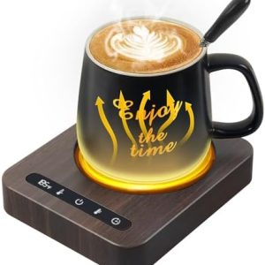 Mug Warmer Set - Coffee Mug Warmer for Desk with Temperature Display, 1-12Hour Auto Shut Off, Cup Warmer with Mug - Ideal Coffee Gifts for Heating Coffee, Beverages, Milk, Tea and Hot Chocolate