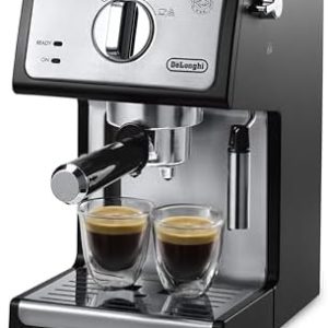 De'Longhi 15-Bar Pump Espresso Machine with Manual Milk Frother for Latte, Cappuccino, Black, ECP3420
