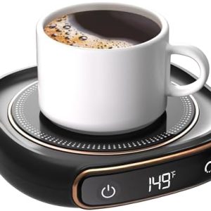 Coffee Mug Warmer, Cup Warmer for Desk with Auto Shut Off, 3 Temp Settings, Mug Warmer for Coffee, Beverage, Milk, Tea, Coffee Warmer Plate in Your Home & Office, Gift (No Cup)