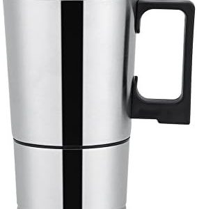 12V Car Heating Cup Car Heated Mug, 300ml Stainless Steel Travel Electric Coffee Cup Insulated Heated Mug(24V)