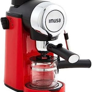 Imusa 4 Cup Epic Electric Espresso/Cappuccino Maker (Cafe Cubano, Cortadito, Colada, Cafe con Leche), Red