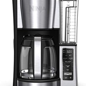 Ninja 12-Cup Programmable Coffee Brewer, 2 Brew Styles, Adjustable Warm Plate, 60oz Water Reservoir, Delay Brew - Black/Stainless Steel