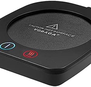 VOBAGA Mug Warmer& Coffee Mug Warmer for Office Desk Use, Candle Warmer with Three Temperature Settings, Coffee Warmer Plate for Cocoa Tea Water Milk with Auto Shut Off After 4 Hours