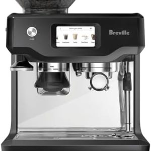 Breville the Barista Touch Espresso Machine with Grinder & Auto Milk Frother, Espresso Maker with Touchscreen & Seconds Heat Up, Cappuccino & Latte Machine for Home, BES880BTR, Black Truffle