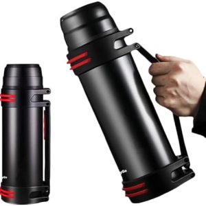 40oz Insulated Water Bottle Cold for 48 Hours Stainless Steel Vacuum Bottle with Shoulder Strap & Cups Wide Mouth Insulated Bottle