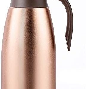 68oz Coffee Carafe Airpot Insulated Coffee Thermos Urn Stainless Steel Vacuum Thermal Pot Flask for Coffee, Hot Water, Tea, Hot Beverage - Keep 12 Hours Hot, 24 Hours Cold -Gold