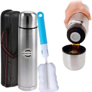 CIGACOR Stainless Steel Thermal Bottle for Hot and Cold Drinks, Vacuum Insulated Travel Coffee Mug with Heat Insulated Vacuum Tumbler, Stainless Steel Water Bottles 17oz/500ml