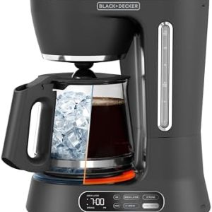 BLACK+DECKER Split Brew 12-Cup Digital Coffee Maker, CM0122, Iced or Hot Coffee, Programmable, Quick Touch, 4-Hour Keep Warm