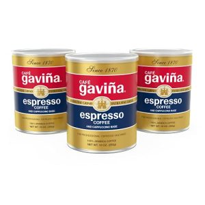 Café Gaviña Espresso Roast Extra Fine Ground Coffee, 100% Arabica, (3 x 10 oz Cans)