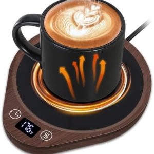 PUSEE Coffee Mug Warmer, Electric Large Candle Warmer Plate with 4H Auto Shut Off, 3-Temp Settings Coffee Cup Warmer for Desk Coffee Mug Heater Plate Candle & Coffee Warmer for Tea, Milk, Cocoa