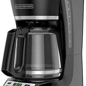 BLACK+DECKER 12-Cup* Programmable Coffeemaker, Black, CM1070B-3