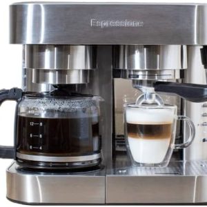 Espressione Combination Stainless Steel Espresso + Coffee Maker, 10 cups