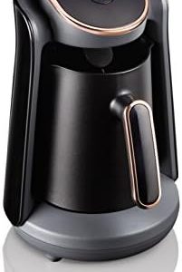 Arzum Okka Minio Automatic Turkish/Greek Coffee Machine, USA 120V UL, 4 cups, Black/Gold